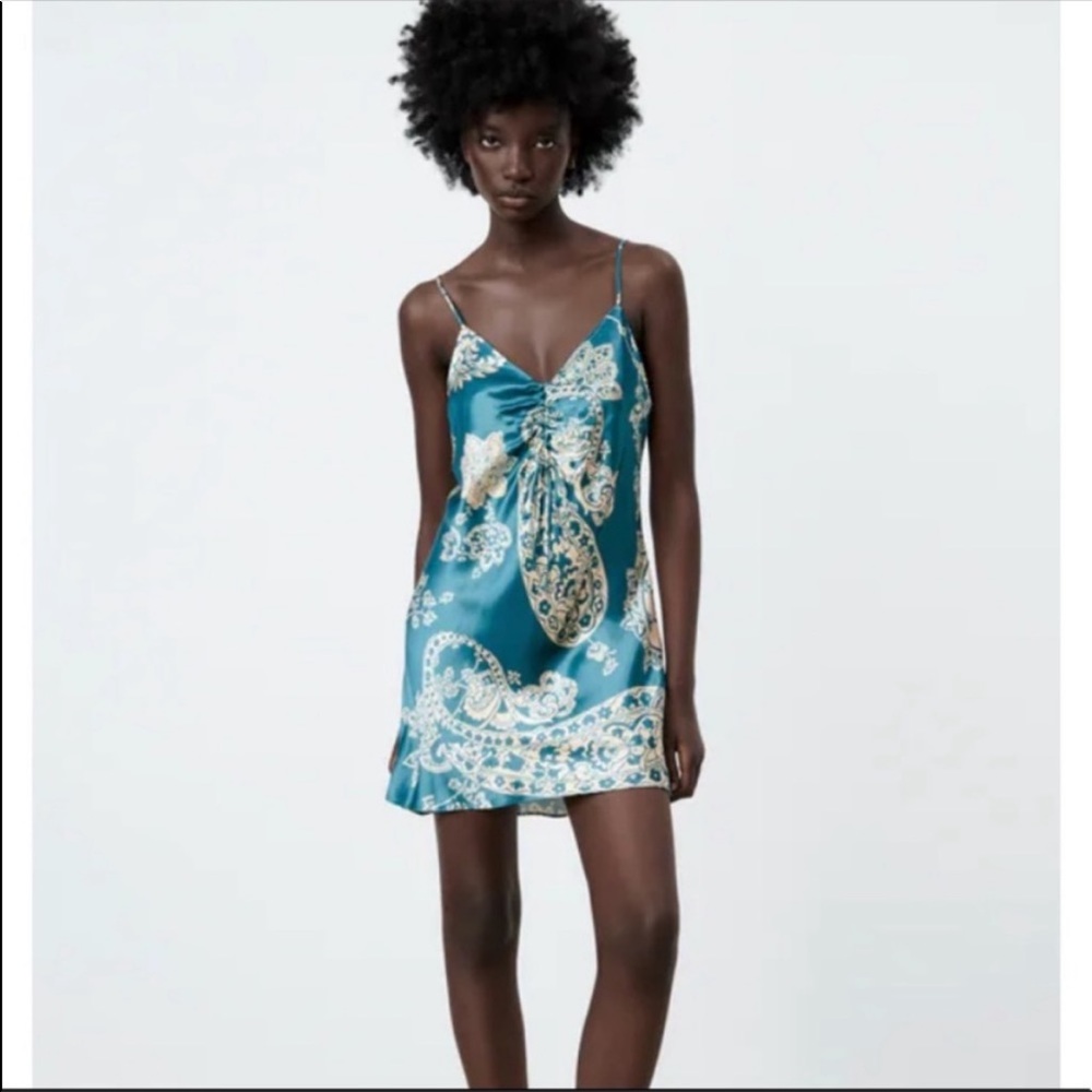 Zara floral mini dress